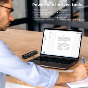 Meilleure vente INNIOASIS enregistreur <span class=keywords><strong>audio</strong></span> numérique intelligent à écran SR1-Touch AI <span class=keywords><strong>convertisseur</strong></span> de <span class=keywords><strong>texte</strong></span> vocal enregistrement vocal en temps réel longue durée - Product Image 4