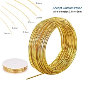 For DIY Jewelry Making Craft <b>Soft</b> Polished Round Golden H62 Brass <b>Wire</b> with Cutting & Welding Services - Product Image 6