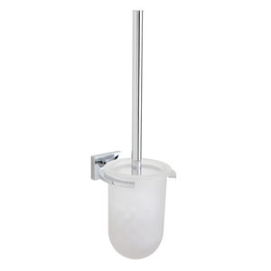 SMART LINE - Portascopino WC in Vetro Cromato e Satinato - Product Image 1