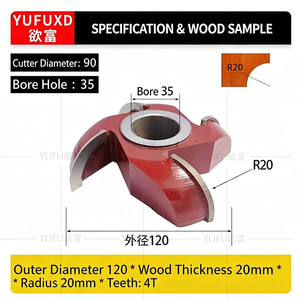 YUFU Hard Metal Woodworking Convex Circular Bottom Forming Milling Cutters HRC 60 Conventional Milling Uncoated 1 Year Warranty - Product Image 5
