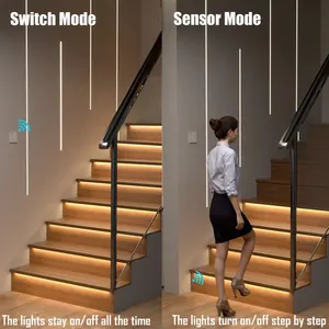 Komigan escaliers lumière led capteur de lumière du jour capteur de mouvement automatique intérieur led escalier lumière pour villa