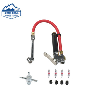 Handheld Tire Inflator Gun Red Metal Single Cylinder Fast <b>Inflate</b> For <b>Car</b> MPV - Product Image 1