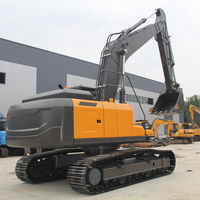 Excavatrice sur chenilles robuste de 23 tonnes à flèche longue, en promotion, pour travaux de terrassement et démolition, avec moteur et moteur PLC