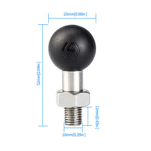 Motoraccessoires Zeshoekige bout Universele ronde kogelkopschroef Rubber + roestvrij staal M8/M10 voor vervanging/reparatie - Product Image 6