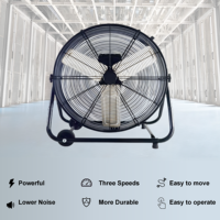 Ventilateur à tambour ventilé par air de refroidissement commercial industriel avec ventilateur électrique à moteur à roulement à billes à 3 vitesses haute pression