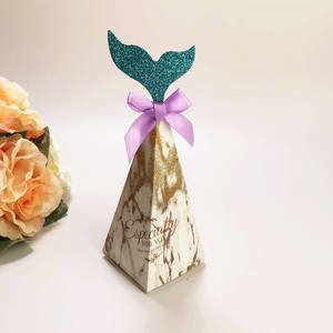 กล่องขนมนางเงือกกล่องขนมสร้างสรรค์เด็กวันเกิดพรรคกล่องสามเหลี่ยม - Product Image 4