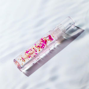 Base de brillant à lèvres hydratant végan de marque personnalisée changement de couleur huile de brillant à lèvres brillante de fleur pour le rouge à lèvres des filles - Product Image 6