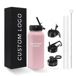 500ml New Design Custom Sport Promotion Wide Mouth Gym Sports Insulated Stainless Steel Water <b>Bottles</b> With <b>Straw</b> - Product Image 2
