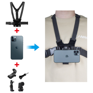 ที่วางโทรศัพท์มือถือแบบยึดที่หน้าอกน้ำหนักเบาสายรัดพลาสติก PC สำหรับ iPhone สำหรับ Samsung สมาร์ทโฟนคลิป POV - Product Image 3