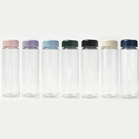 Bouteille d'eau en plastique Tritan 0,5 L avec couvercle, sans BPA, personnalisable avec logo, compatible lave-vaisselle, vente en gros d'usine