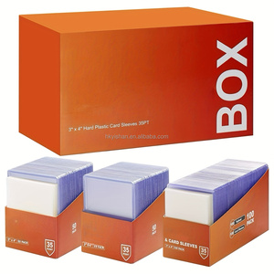 100 <b>Card</b> Sleeves+100 toploade, Premium Baseball <b>Card</b> <b>Protectors</b>, 3"x 4" Trading <b>Cards</b> Sleeves, Sports Game <b>Cards</b> Holder Top Case - Product Image 2