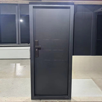 Nouvelle conception de porte intérieure pour chambre à coucher, avec cadre en aluminium de 1,0 à 1,5 mm, garnissage en feuille d'aluminium, ignifuge, imperméable et anti-fourmis, pour villa et maison