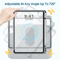 Étui pour tablette 10,2 pouces, 10,9 pouces, 11 pouces, avec fonction de veille/réveil automatique par lévitation magnétique, chargement du stylet, coque arrière transparente, antichoc pour