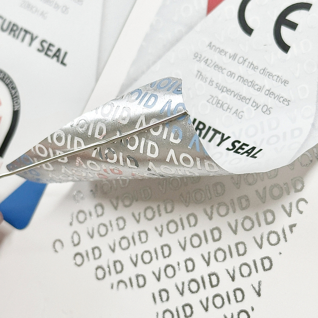 Digital Printing Custom Hologram Warranty Security Seal Removed Tamper Open Void Evident Laser Stickers Label