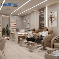Ensemble complet de haute qualité pour salon de manucure, comptoir de réception, chaise de pédicure spa, design élégant, mobilier de salon