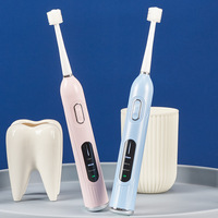 Brosse à dents électrique sonique rechargeable étanche IPX7, prix d'usine, vente en gros, mini format compact de voyage, batterie 500 mAh, macaron