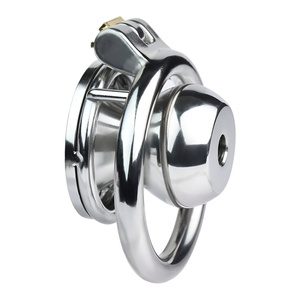 Dispositivo de Castidad Metálico Plano FRRK para Hombres, Jaula para Pene con Bloqueo, Jaulas de Castidad Masculinas de Acero Inoxidable 304, Juguetes Sexuales para Hombres - Product Image 5