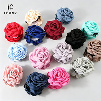 IFOND Pince à cheveux en forme de rose, grande, faite à la main, OEM personnalisée, multicolore, pour mariages, fêtes et usage quotidien, vente en gros