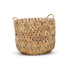 Handmade Vietnam Water Hyacinth Storage <b>Basket</b> Natural Woven Fiber <b>for</b> Laundry Toys Magazines <b>Blankets</b> and Home Styling - Product Image 1