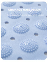 Alfombrilla de Ducha Antideslizante de PVC Directo de Fábrica, Alfombrilla de Baño Suave con Ventosas para Baño, Bañera y Ducha