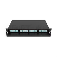 Châssis de distribution de fibres optiques 1U 19 pouces 96 fibres MTP MPO vide ou 4 cassettes OM3 haute densité pour montage en rack