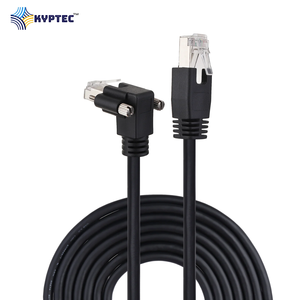 GigE Machine Vision Camera <b>Cable</b> CAT6 RJ45 Screw <b>Lock</b> Right Angle Down Connector Stable Data Network <b>Cable</b> - Product Image 1