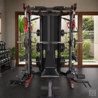2026 Appareil de musculation multifonction tout-en-un Smith Machine et Power Rack Cage à Squats pour la maison et le studio QS