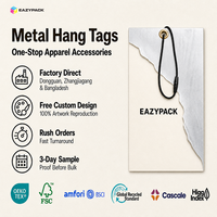 Étiquettes superposées personnalisées directes usine, style déchirable, cartes d'étiquettes suspendues, étiquettes à œillets en laiton, écologiques, logo personnalisé EAZYPACK pour