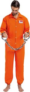Combinaison de prisonnier orange pour homme et femme avec étiquette nominative, costumes d'Halloween pour adultes - Product Image 3