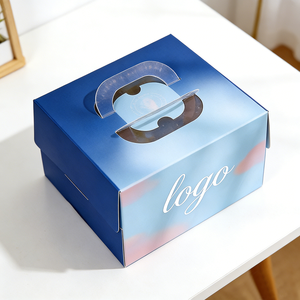 กล่องเค้กหรูหราพร้อมโลโก้สั่งทำพิเศษ มีหูหิ้ว หน้าต่างใส กล่องบรรจุภัณฑ์เบเกอรี่แบบกระดาษแข็งสำหรับคุกกี้ ขนมอบ และคัพเค้ก ขายส่งจำนวนมาก - Product Image 3