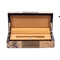 Laser avec ensemble de dessin pour enfants, boîte à crayons en bois à couvercle coulissant en bois souple