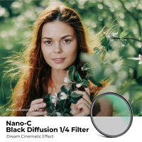 Filtre d'objectif d'appareil photo reflex numérique K&F Concept 37-82 mm, diffusion noire 1/4, verre optique AGC, filtre Black Mist 1/4, ultra-fin, revêtement vert