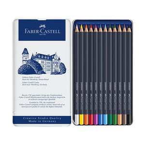 Crayons <span class=keywords><strong>de</strong></span> <span class=keywords><strong>couleur</strong></span> à base d'huile <span class=keywords><strong>Faber</strong></span>-<span class=keywords><strong>Castell</strong></span> Goldfaber Aqua (boîte bleue) conçus pour les étudiants en art (convient pour le croquis et le <span class=keywords><strong>dessin</strong></span>) - Product Image 1