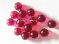 Vente en gros de haute qualité 4mm-15mm #5 Corindon synthétique Lab Créé Ruby Bead Loose Gemstone Ruby Ball