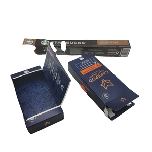 Caja de Papel Reciclado Impresa por Ambos Lados, Personalizada, con Forro de Esponja, para Té, Espresso, Café, con Estampado Dorado en Relieve, Apta para Alimentos - Product Image 4