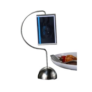 Stainless Steel <b>Table</b> Number Sign <b>Card</b> Holder Menu Display Rack For Restaurant Hotel Buffet Use - Product Image 4