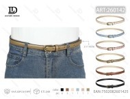 Cintura da donna con fibbia ad ardiglione da 2,0 cm, 110 cm, cintura casual in tessuto per l'uso quotidiano - Product Image 1