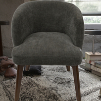 Fauteuil d'appoint de style moderne pour salon, chaise de salle à manger, hôtel, restaurant, pieds en bois de caoutchouc
