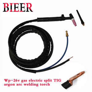 Beier TIG Welding Torch WP17 26 18 20FVP Angled Head Custom Length Cable Manual Ignition For Earth Welding - Product Image 3