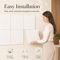 Panel Akustik Polyester Ramah Lingkungan Tahan Api Desain Modern Roydaa 0.9 NRC untuk Hotel, Rumah Sakit, Aula, Panel Kedap Suara