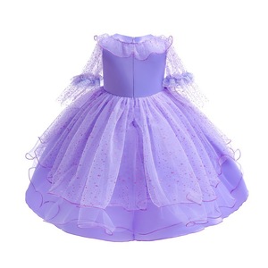 Disfraces de Juego de Rol al por Mayor, Vestidos de Princesa Morados para Niñas, Vestidos de Fiesta de Cumpleaños, Disfraces de Teatro Personalizados - Product Image 3