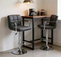 Tabouret de bar pivotant en cuir PU, réglable en hauteur, moderne, pour cuisine, restaurant, maison - Vente en gros