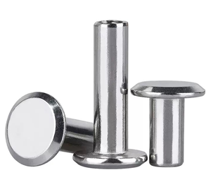 LeGood LGll Rivet de fixation mâle-femelle à tête ronde en acier inoxydable poli, écrou de verrouillage M2x4-45mm, diamètre de la tête 6mm, norme GB - Product Image 1