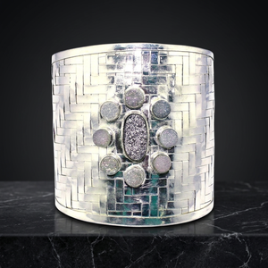925 Sterling Silver Natural Blue <b>Topaz</b> Handmade Customizable Cuff <b>Bracelet</b> Beautiful Ethnic Designer Jewelry for Wedding Party - Product Image 2