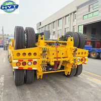 Semirremolque de plataforma baja de acero plegable con cuello de cisne desmontable, de alta resistencia, con capacidad máxima de carga de 120T para transporte de carga sobredimensionada