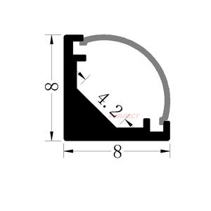 Mince <span class=keywords><strong>4mm</strong></span> A MENÉ LE Profil D'éclairage D'angle Profilé 45 Degrés Angle En Aluminium DE Canal De LED - Product Image 1