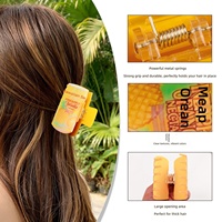 Pinces à cheveux tendance en PVC coloré à imprimé tropical hawaïen, accessoires de plage pour femmes et filles, idéales pour les vacances d'été et les fêtes