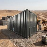 Maison conteneur préfabriquée pliable de 20 pieds, cabine modulaire à double aile pour camp minier, hébergement en site isolé