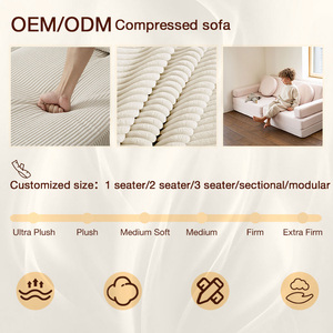 Bán Buôn Duy Nhất Bong Bóng Sofa Hiện Đại Nén Sofa Quá Khổ Vải Nhung Bọc Sofa Giường Đám Mây Ghế Sofa Không Có Lắp Ráp Yêu cầu - Product Image 6