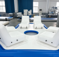 Bateau gonflable de sauvetage et plateforme de pêche avec échelle pour loisirs aquatiques, fêtes, carnavals et location commerciale